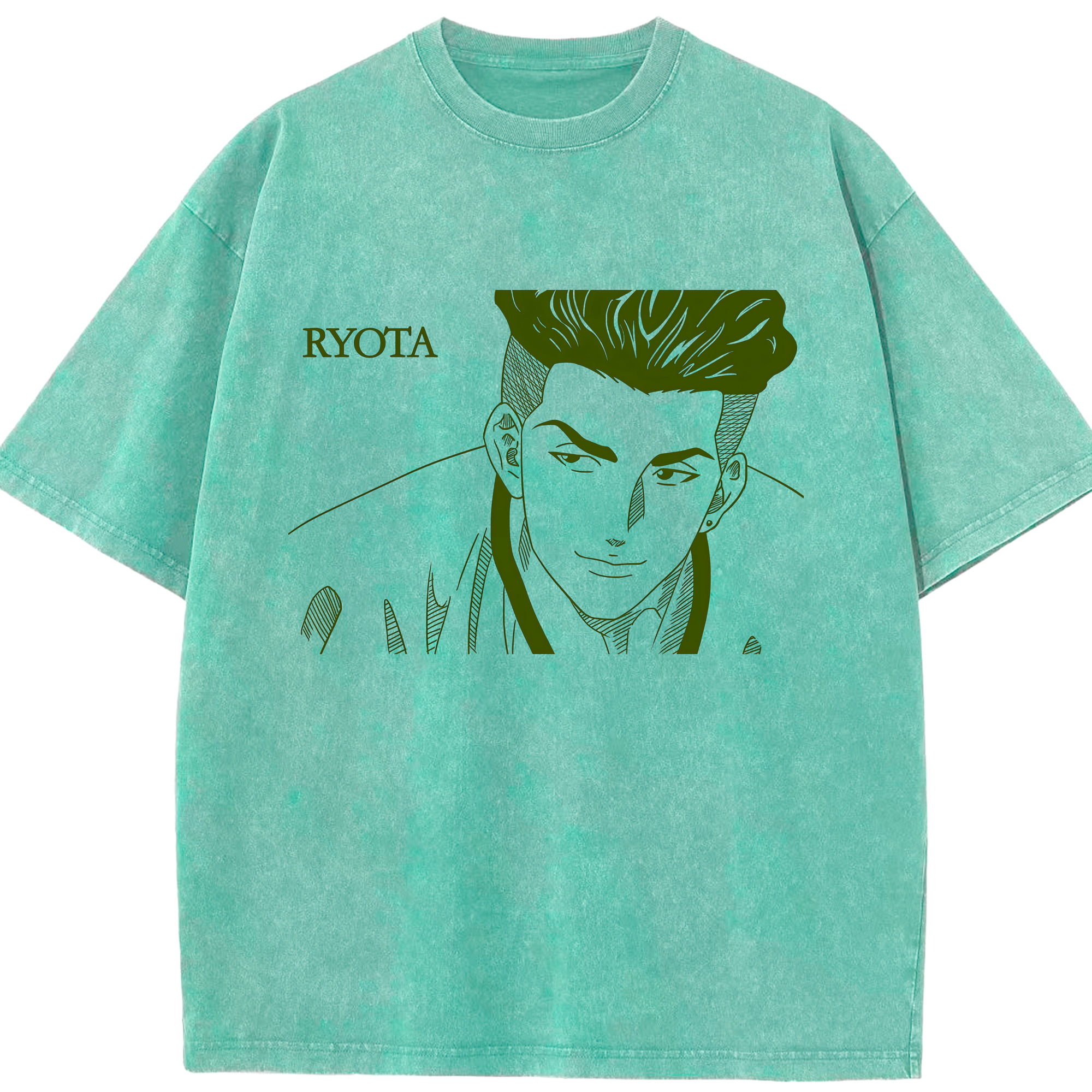 （画像用） SLAM DUNK／スラムダンク 綿100% ヴィンテージ風 半袖Tシャツ（フロントプリント）